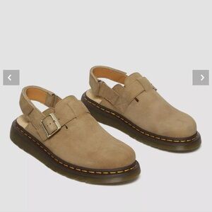 NWOT Dr Martens JORGE II TUMBLED NUBUCK LEATHER SLINGBACK MULES